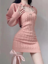 Conjunto de vestido y cárdigan para niña Ulzzang